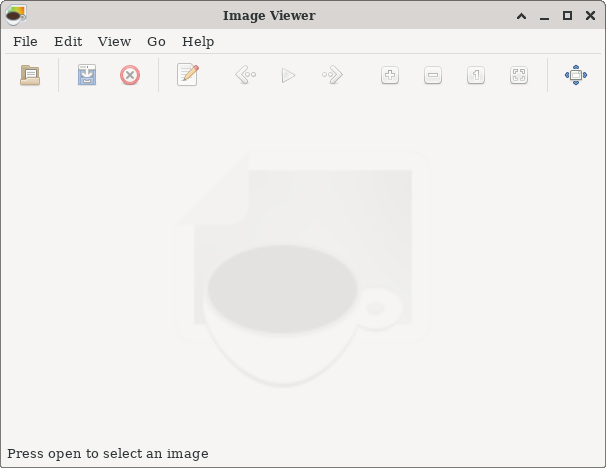 Ristretto Image Viewer при первом запуске