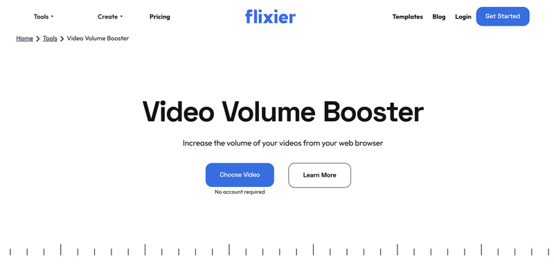 Усилитель громкости видео в Flixier