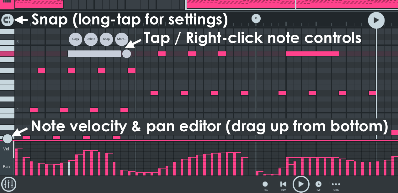 Пиано-ролл FL Studio Mobile