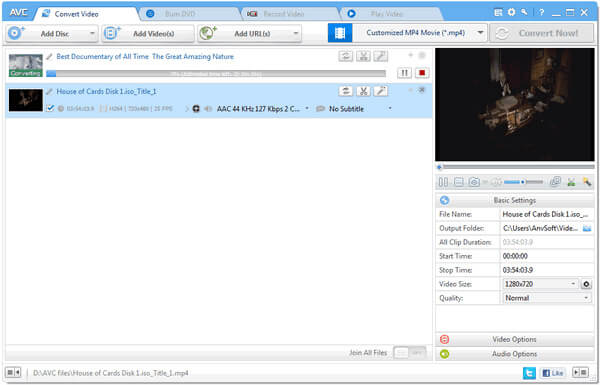 Any Video Converter для работы с FLV