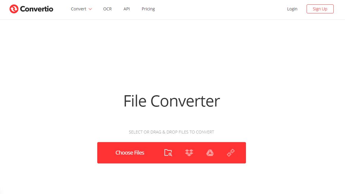 Окно Convertio для преобразования FLV в MP3