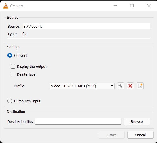 Конвертация через VLC Media Player