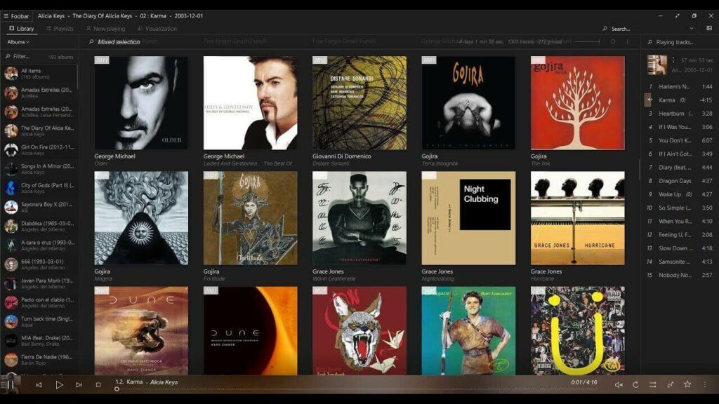 Интерфейс foobar2000 mobile
