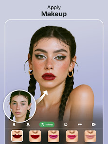 RetouchMe: экран Apply Makeup с вариантами макияжа губ