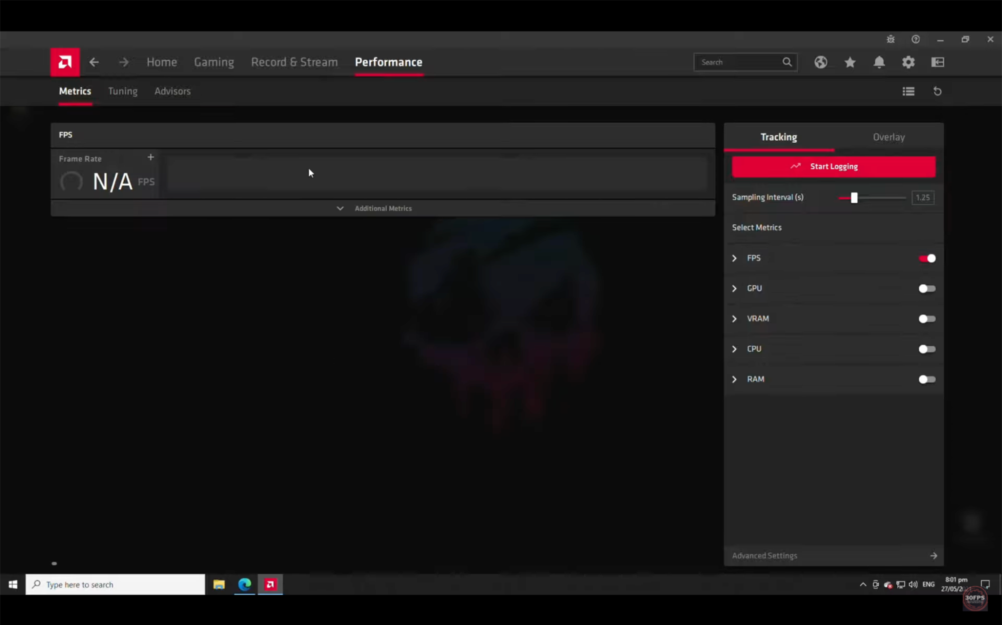 Мониторинг AMD Radeon Software
