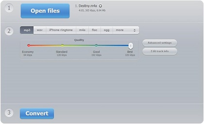 Online Audio Converter в браузере