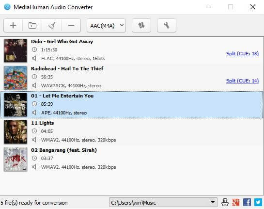 MediaHuman Audio Converter для пакетной конвертации аудио