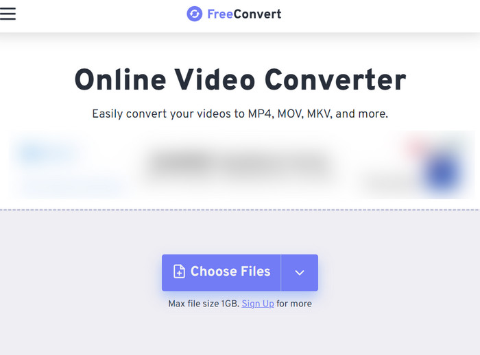 FreeConvert: выбор WAV-файла