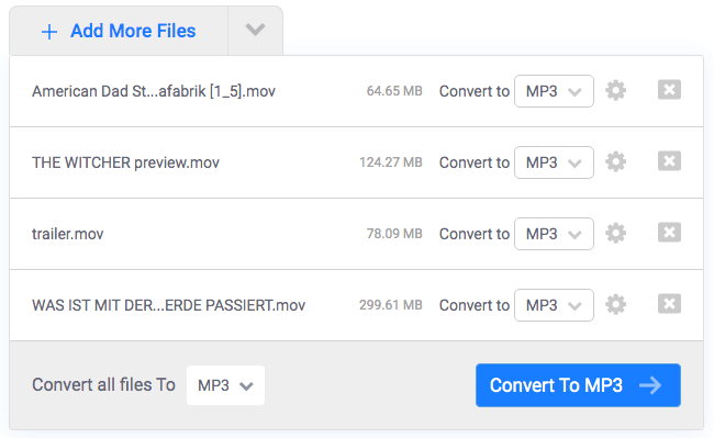 FreeConvert для MOV в MP3