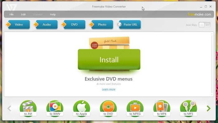 Freemake Video Converter: конвертация VOB в AVI