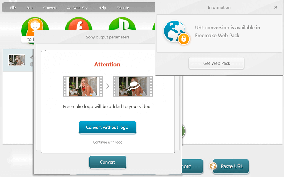 Интерфейс Freemake Video Converter
