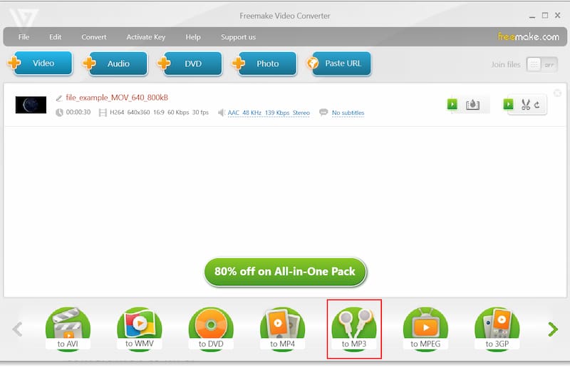 Интерфейс Freemake Video Converter