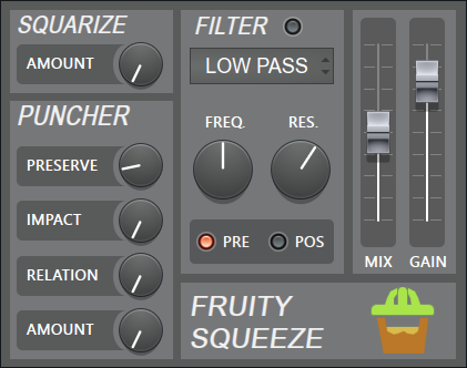 Эффект Fruity Squeeze в FL Studio