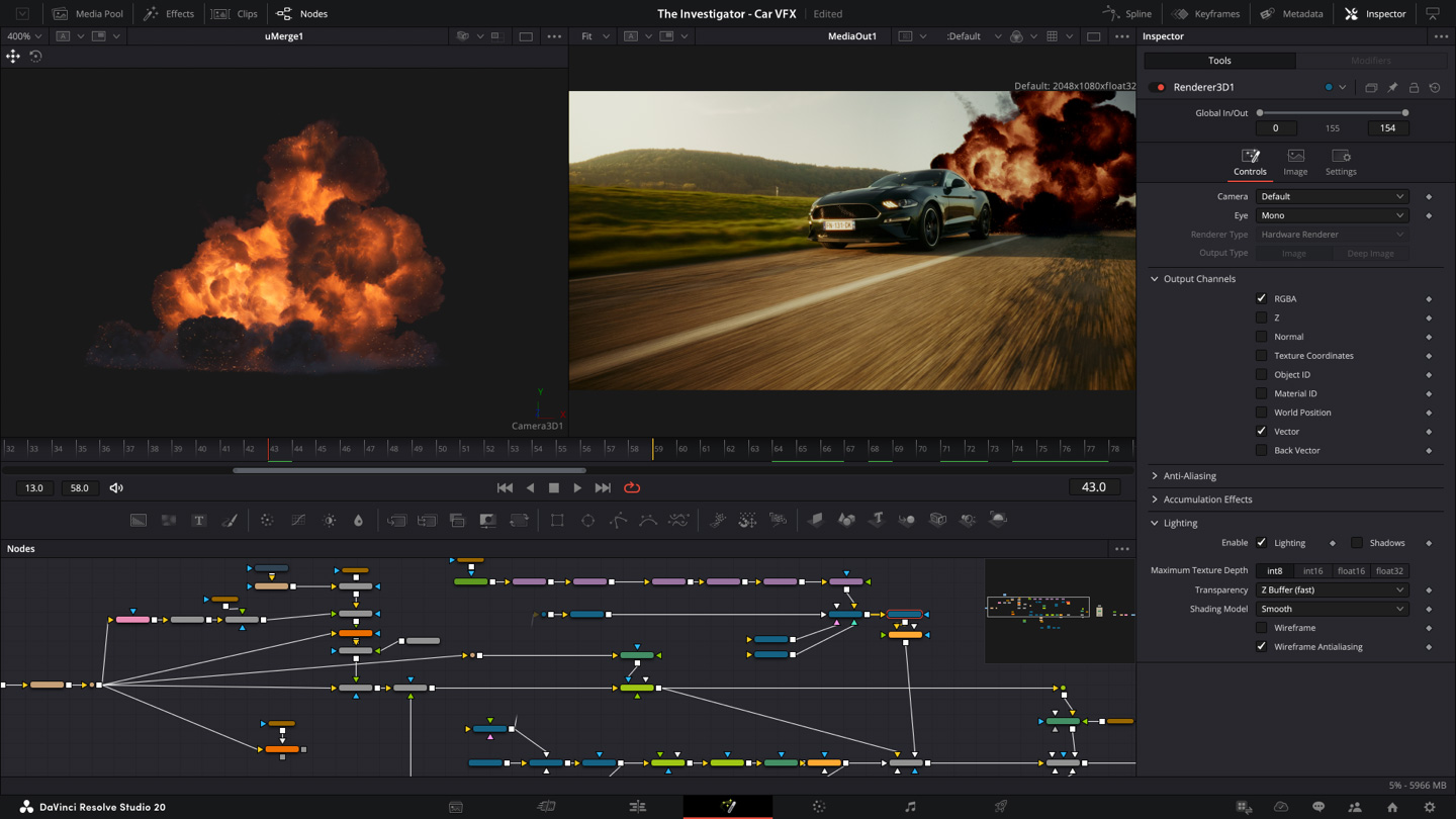 Fusion page в DaVinci Resolve
