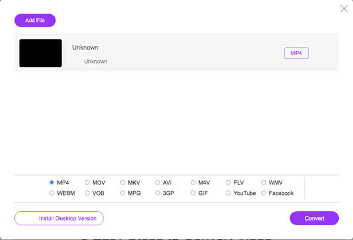 FVC Free Video Converter: онлайн-интерфейс