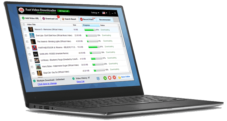 Главное окно Fast Video Downloader