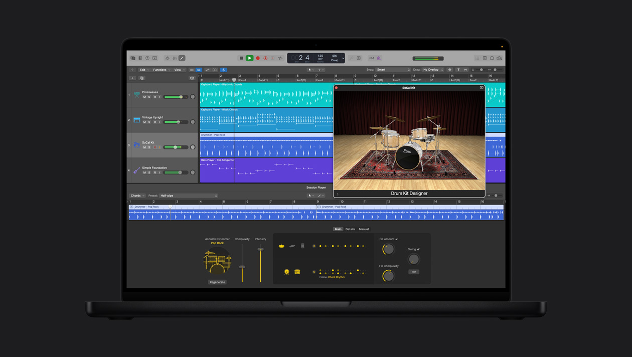 Drummer в Apple Logic Pro