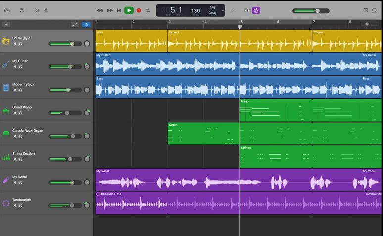 GarageBand — работа с озвучкой
