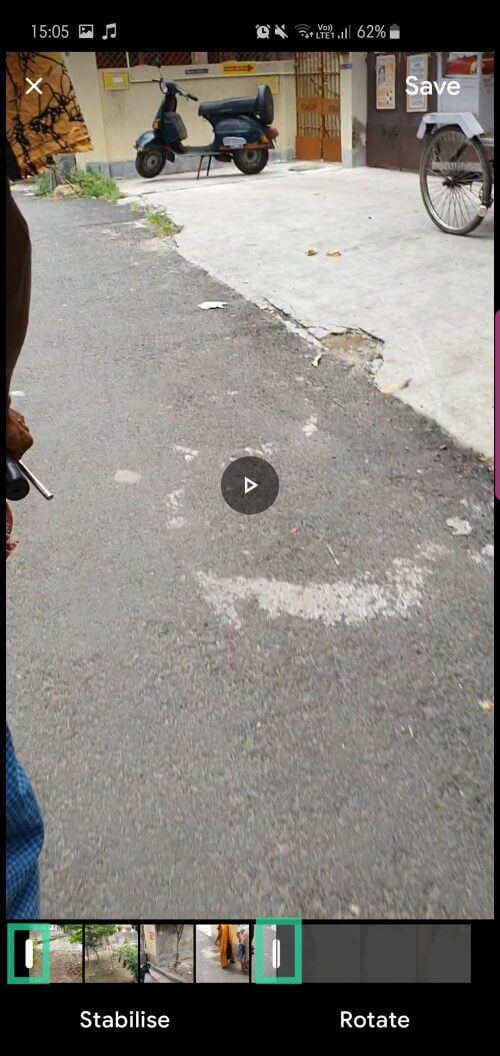 Обрезка видео в Google Фото