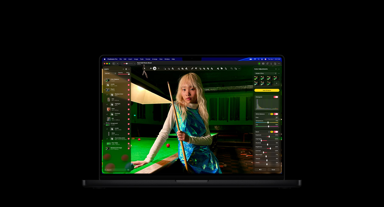 Pixelmator Pro — интерфейс на macOS
