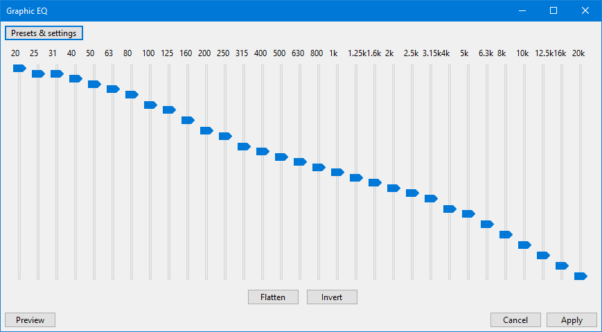 Graphic EQ в Audacity