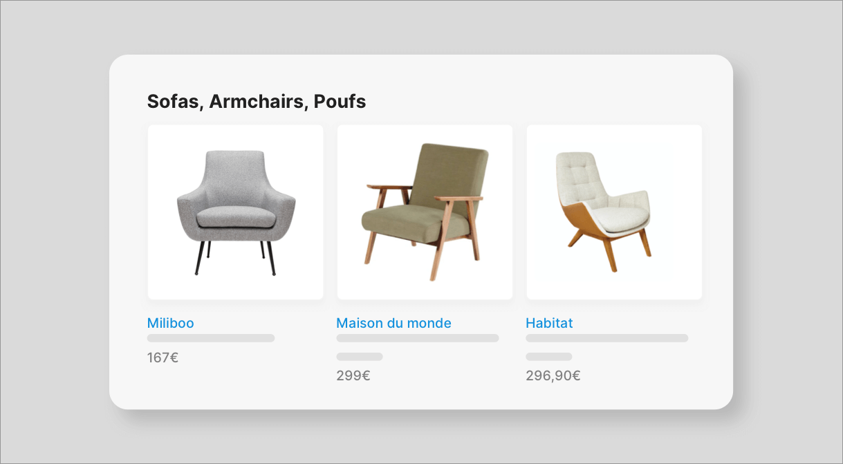 Каталог мебели HomeByMe с брендами и ценами