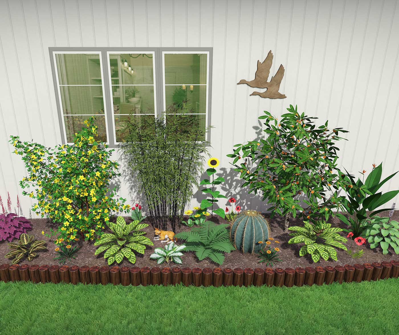 Пример растительной сцены в Realtime Landscaping Architect