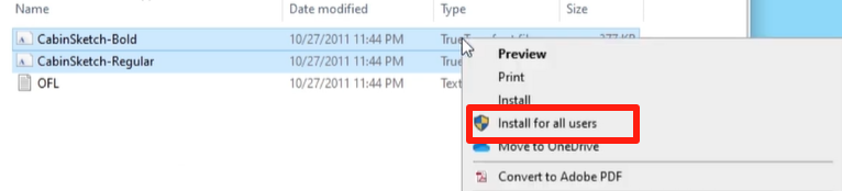 Установка шрифта для дальнейшей работы в Adobe Acrobat