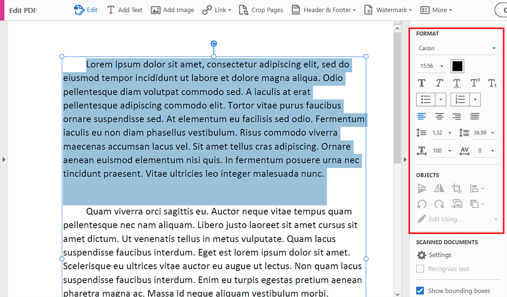 Скриншот Adobe Acrobat Standard: how to change fonts in adobe acrobat select