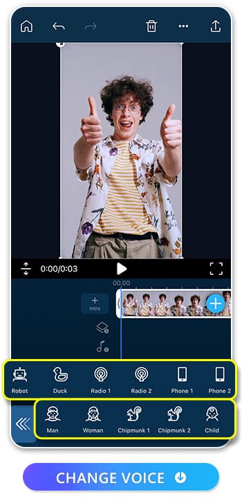 PowerDirector: голосовые эффекты