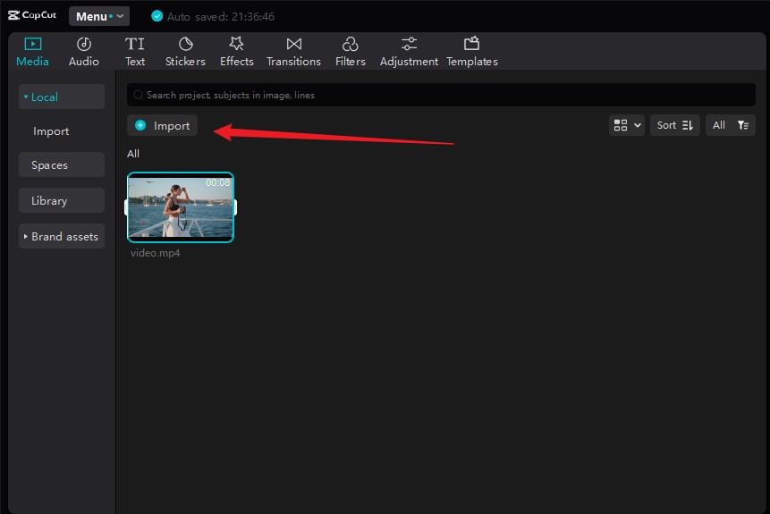 Ручная коррекция видео в CapCut