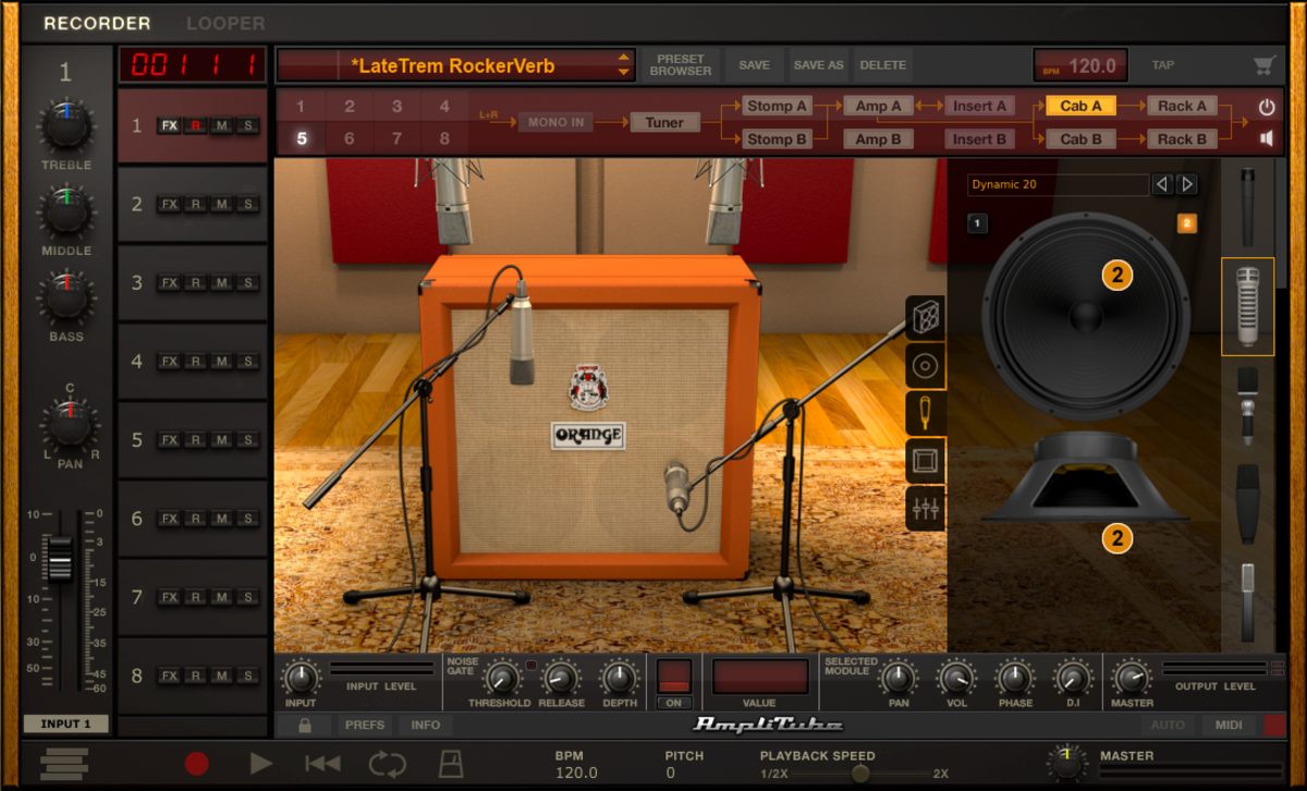 Интерфейс AmpliTube