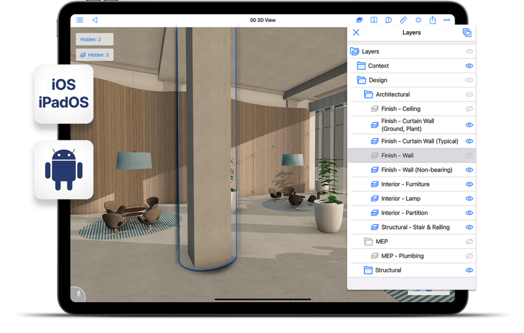 Управление слоями и скрытием элементов в BIMx