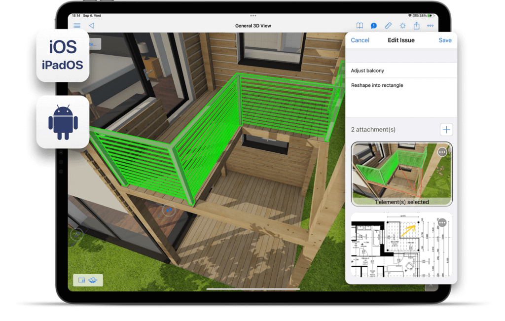 Создание и редактирование Issue в BIMx