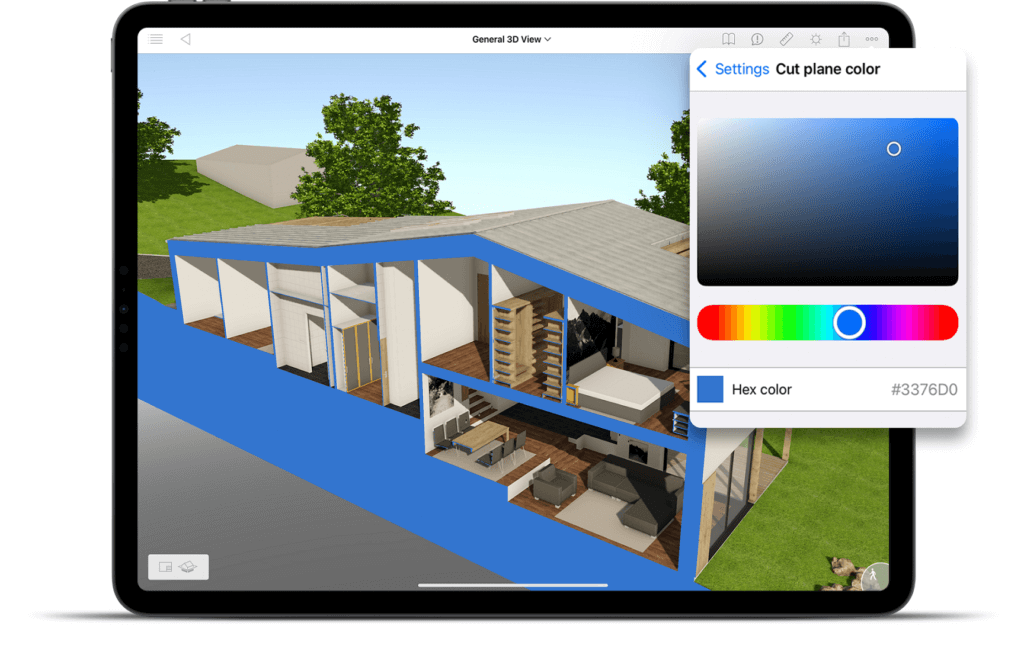 Настройка Cut Plane Color Picker в BIMx