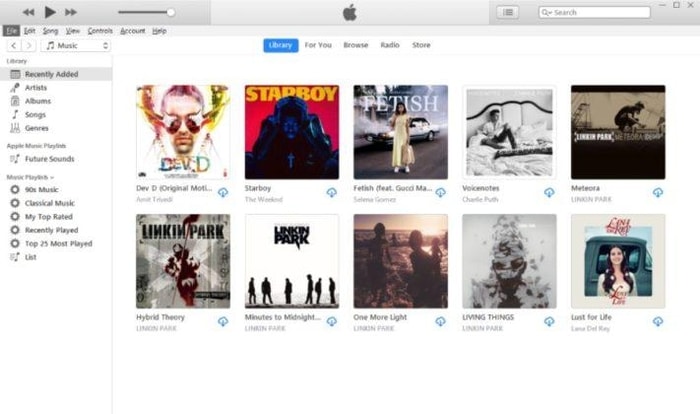 Скриншот iTunes