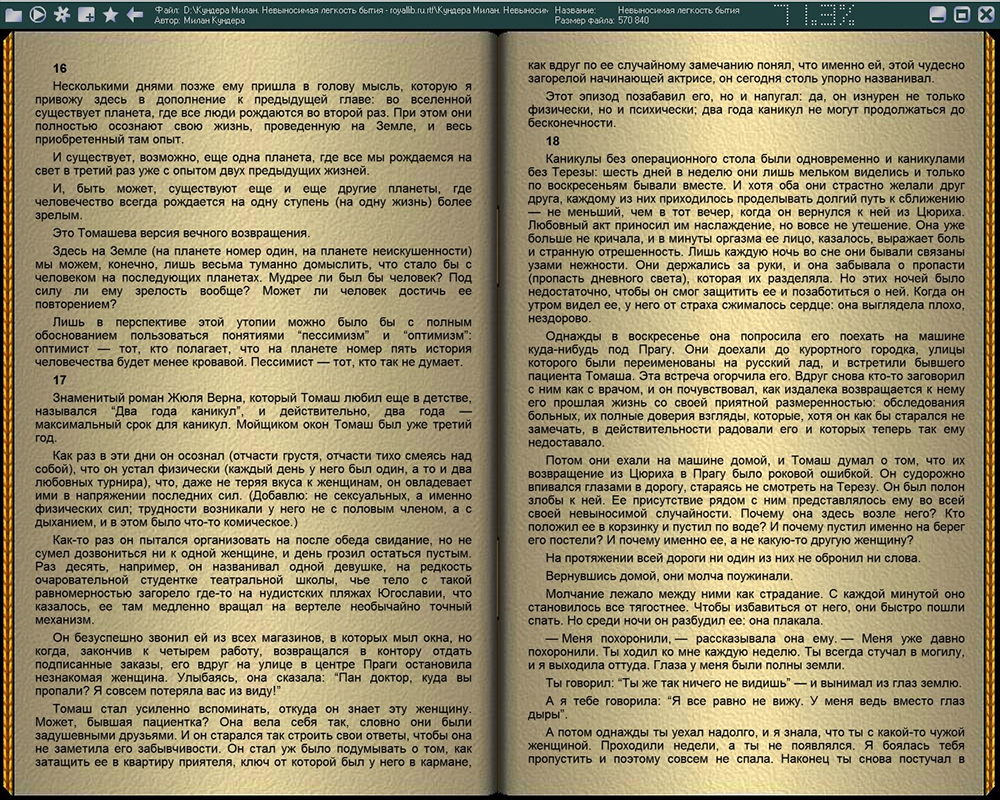 Интерфейс ICE Book Reader