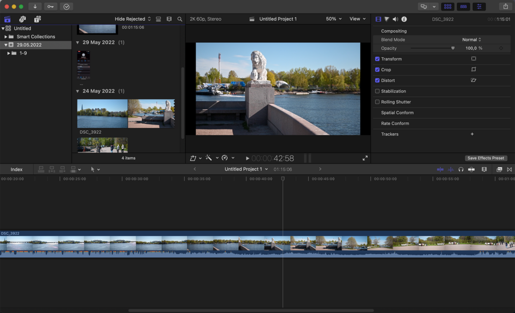 Интерфейс Final Cut Pro