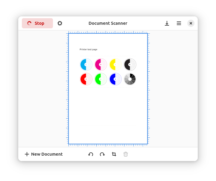Simple Scan: документ после сканирования