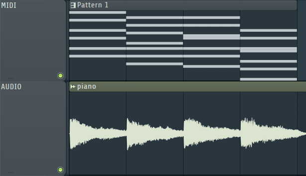 Сравнение MIDI и аудиозаписи