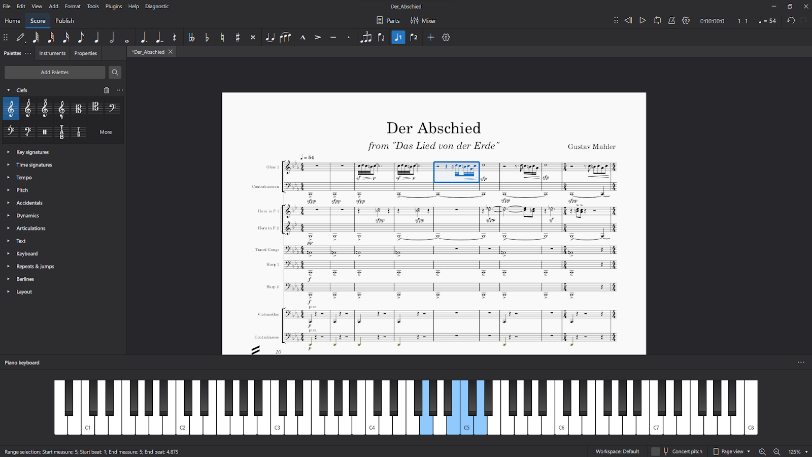 Интерфейс MuseScore Studio