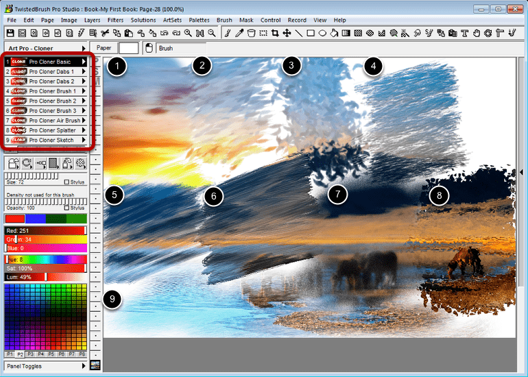 Image Cloning в TwistedBrush Pro Studio с набором Pro - Cloner