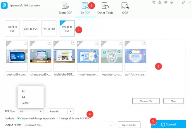 Скриншот Apowersoft PDF Converter: image to pdf.jpg