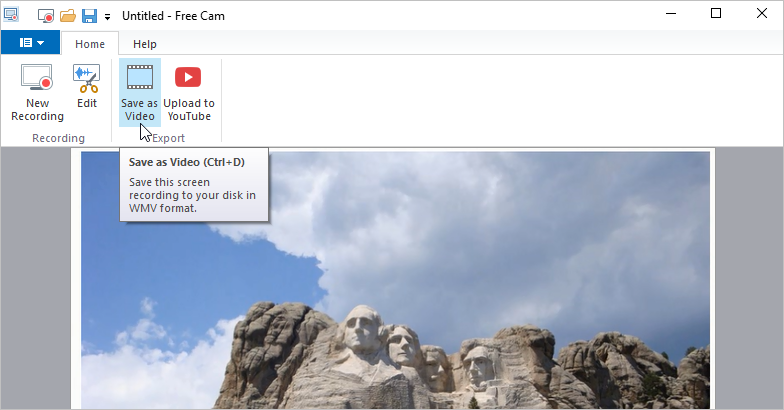 Окно сохранения ролика в iSpring Free Cam