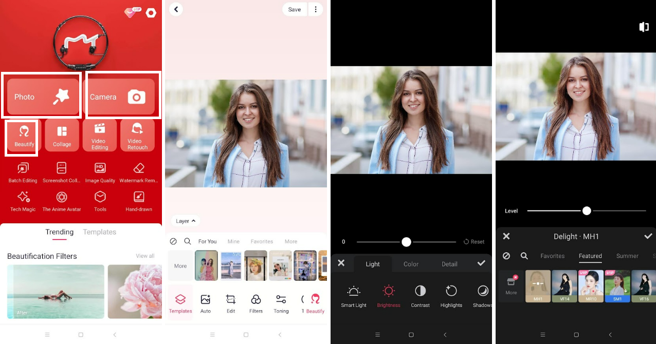 Meitu — мобильная ретушь лица
