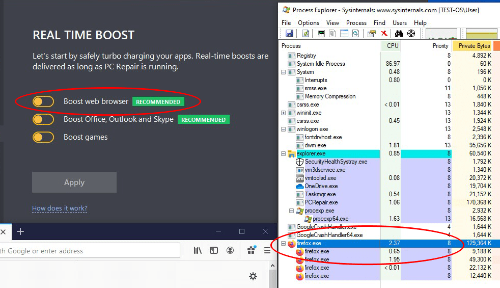 Outbyte PC Repair Real Time Boost