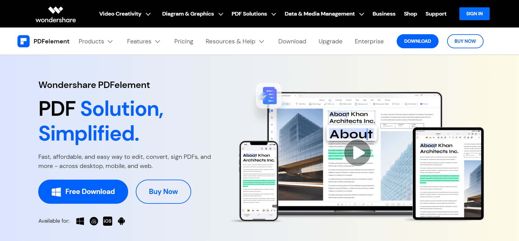 Интерфейс PDFelement