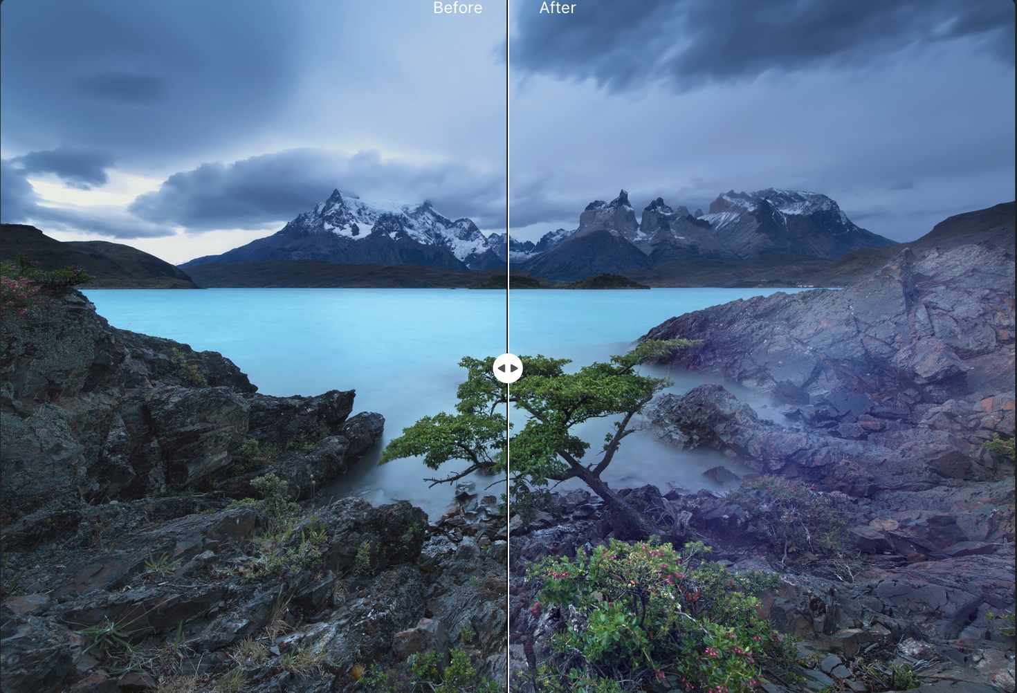 Сравнение результата (Before/After) при работе с эффектами и масками