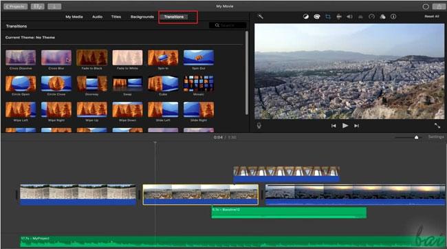 Интерфейс iMovie