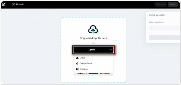 Импорт видео в CapCut